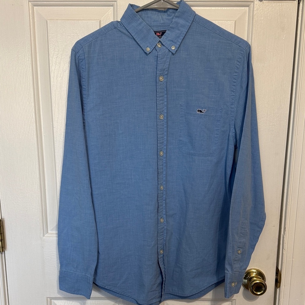 Vineyard Vines Men's Light Blue Button-Down Shirt